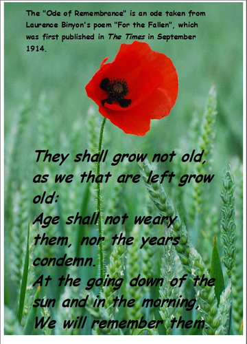 Remembrance day speech for kids