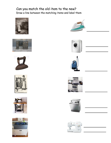 household old and new item match by Jellybean1824 - Teaching Resources