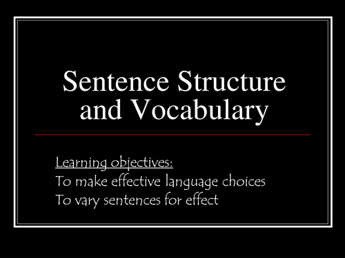 Worksheets Improving Sentence Structure Worksheets creative writing sentence structure and vocab by rec208 teaching resources tes