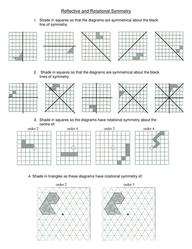 Maths: Symmetry worksheet - challenging by Tristanjones - Teaching