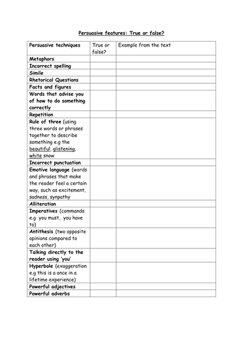 Worksheets Persuasive Techniques Worksheet persuasive techniques worksheets pixelpaperskin identifying in an advert by crazybean em