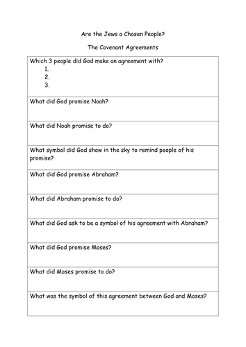 Covenant Agreements Carousel Activity by rubysoho79 - Teaching