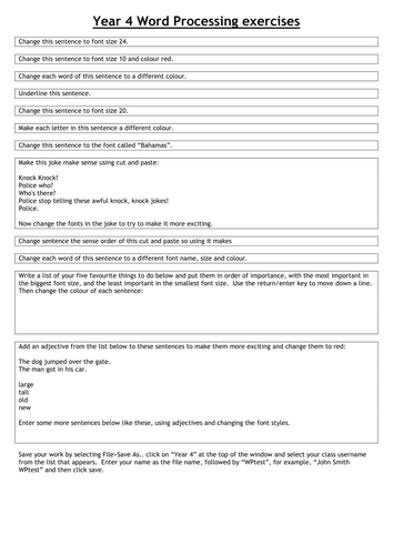 Worksheets Word Processing Worksheets word processing exercises by pfb75 teaching resources tes