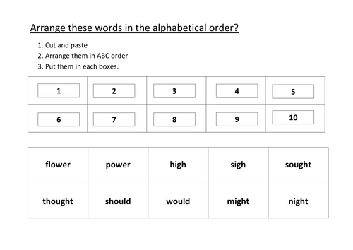 arrange-these-words-in-the-alphabetical-order-by-blessy-joji-teaching