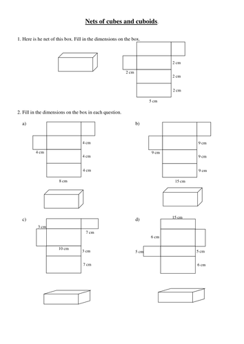 Nets of cuboids by coltnessperry - Teaching Resources - Tes