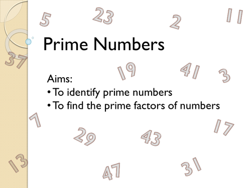 Prime Numbers Lesson by fionajones88 - Teaching Resources - Tes