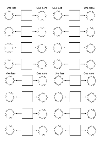 One less and one more worksheet by lcdixon88 - Teaching Resources - Tes