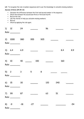 Missing Numbers By 5