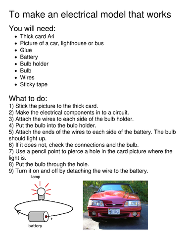 Written instructions picture