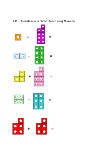 Worksheets Number Bonds To 10 Worksheet number bonds to 10 numicon worksheet by sammybusted teaching resources tes