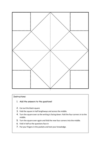Free Printable Chatterbox Template