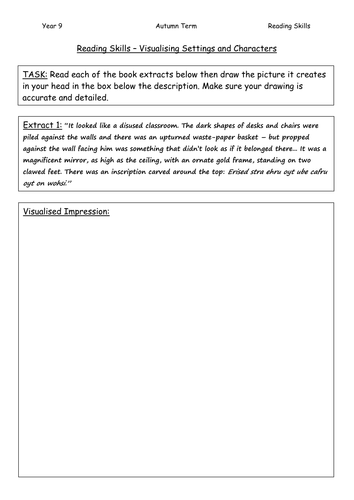 Worksheets Read 180 Worksheets primary english language learning teaching resources tes reading skills visualising descriptions