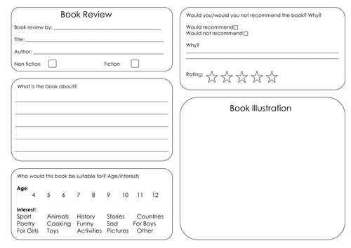 High school non fiction book report format