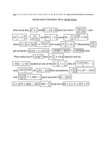 Calculator Story by frickard - Teaching Resources - Tes