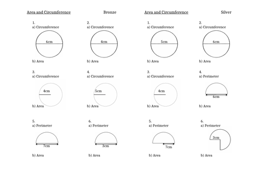 Worksheets Circumference And Area Of Circles Worksheet circumference and area of circles by mtaylor001 teaching resources tes