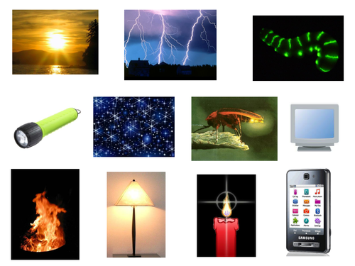 Worksheets Natural And Artificial Sources Of Light Worksheet sorting man made natural light sources by mollydog7 teaching resources tes