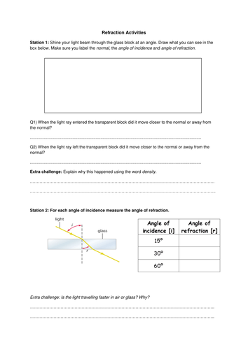 Worksheet Refraction Worksheet Ks3 refraction worksheet by becca whinham teaching resources tes