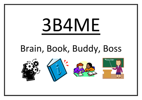 3b4me. Three Before Me. Independent Learning By Pegasus12 - Teaching 