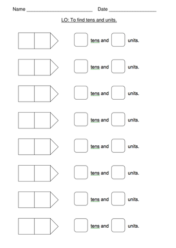 Arrow card activity - Hundreds, tens and units by ...
