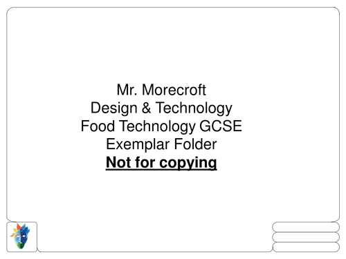 Gcse food technology coursework evaluation