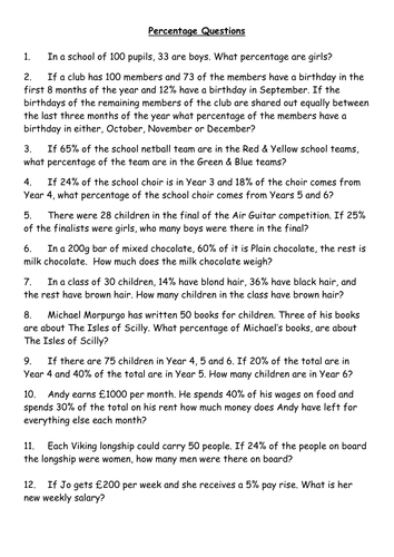Worksheets Percentage Word Problems Worksheets level 4 5 percentage word problems sheet 1 by rich4ruth teaching resources tes