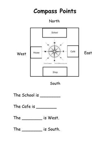 Compass Points Worksheet by live4ska - Teaching Resources - Tes