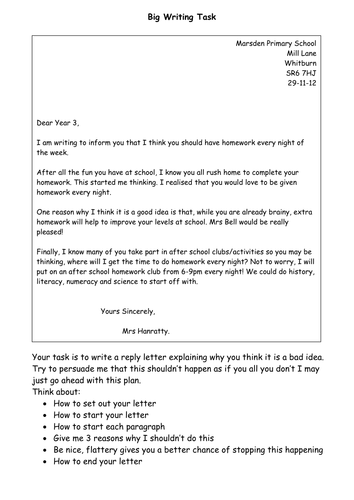 Letter writing: KS2 persuasion text activity by smiler1985 ...