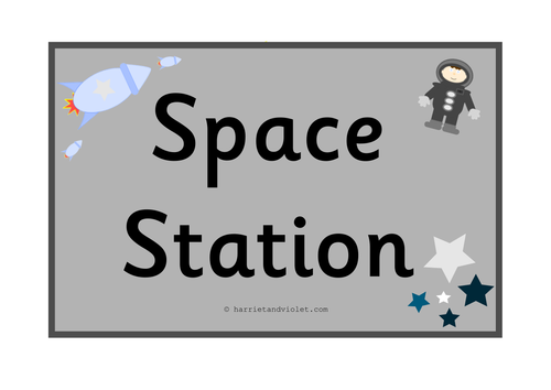 Space Role Play Signs by HarrietandViolet - Teaching Resources - Tes