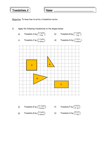 Worksheets Worksheets On Translations translations bookletworksheet by andytodd teaching resources tes