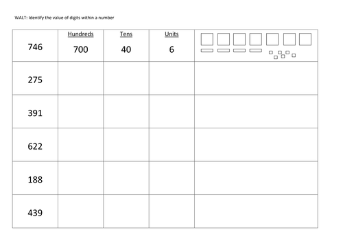 Partitioning 3 Digit Numbers By Claireyx Teaching Resources Tes