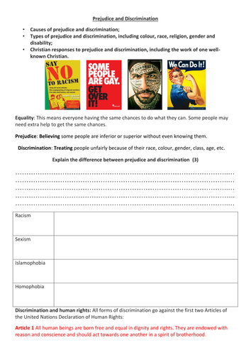 Stereotypes worksheet pdf picture