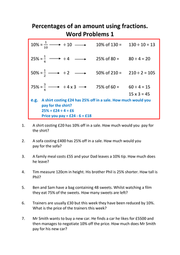 percentage-word-problems-by-ewarwood-teaching-resources-tes