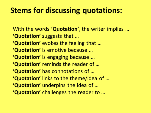 Commentary sentence starters