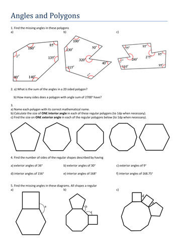 Angles And Polygons By Tristanjones Teaching Resources Tes