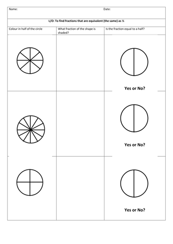 Fractions equivalent to half by sstokes26 - Teaching Resources - Tes