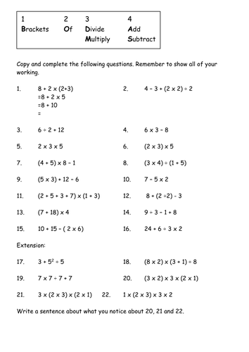 Order of Operations by ShelleySmith27 - Teaching Resources - Tes