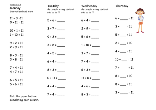 Number bonds 11-20 by TrinaB - Teaching Resources - Tes