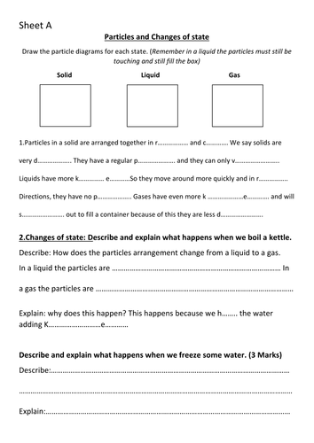 Solids Liquids Gases by brmckie - Teaching Resources - Tes