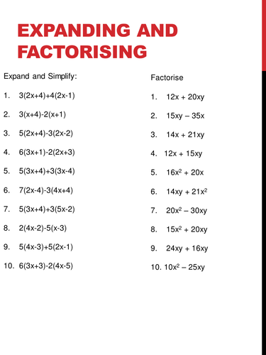 Worksheet Factorising Worksheet mappings and functions by stephrichards teaching resources tes