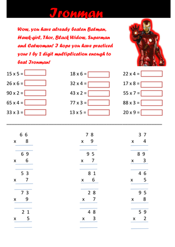 Superhero times table tests by cellerdore - Teaching Resources - Tes