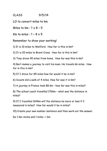 Worksheets Distance Formula Word Problems Worksheet imperial metric conversions by karenarthurs teaching resources tes