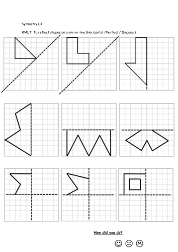 Drawing Lines Of Symmetry Worksheet Ks : Reflective symmetry worksheets by callen teaching