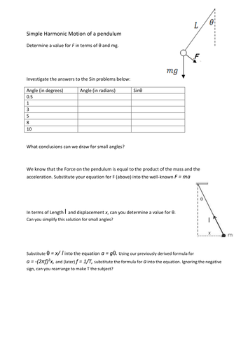 shm-simple-harmonic-motion-of-a-pendulum-worksheet-by-olivia-calloway-teaching-resources-tes