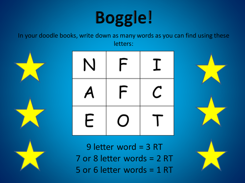 Morning activities - BOGGLE! by supersophiee - Teaching Resources - Tes