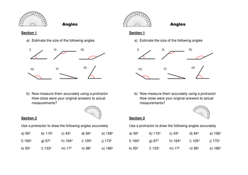 Worksheets Drawing Angles Worksheet drawing measuring angles by caleech teaching resources tes