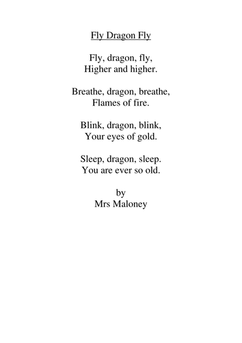 Dragon Poems by LMaloney - Teaching Resources - Tes