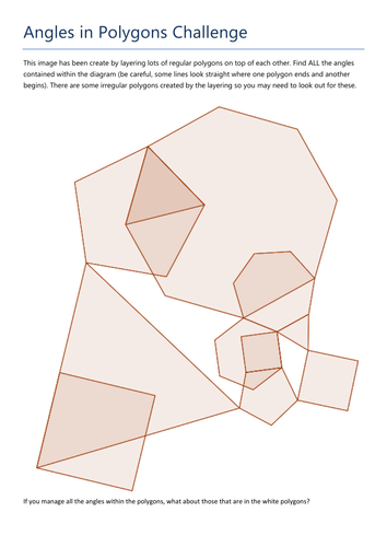 Angles in Polygons Challenge by Tristanjones - Teaching Resources - Tes