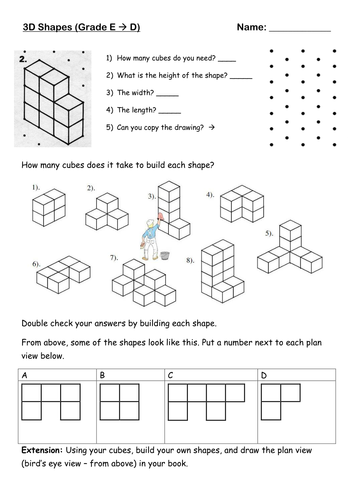 2D views of 3D Shapes by ttxtoma - Teaching Resources - Tes