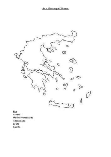 Worksheet Ancient Greece Map Blank maps of greece by vicky78 teaching resources tes