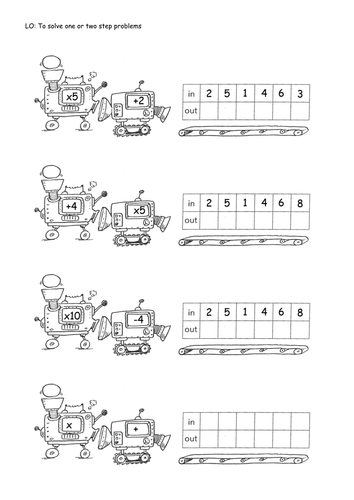Worksheets Function Machine Worksheet sequence machines 1 step and 2 by isotope824 teaching resources tes